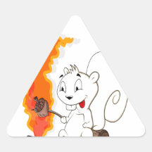 Rolig ekorretecknad triangle sticker