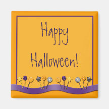 Rolig & färgrik orange Halloween godismagnet Kylskåps Magneter