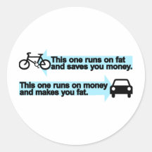 Rolig för cykel bil kontra klistermärke