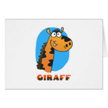 Rolig giraff hälsnings kort