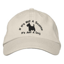 Rolig hund slogan för skotsk Terrier Broderade Baseball Kepsar
