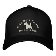 Rolig hund slogan för skotsk Terrier Broderade Baseball Kepsar