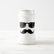 Rolig inkognito hipster för smileymustaschtrendig kaffe kopp