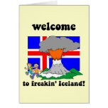 Rolig Island vulkan Hälsnings Kort