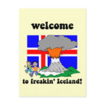 Rolig Island vulkan Vykort
