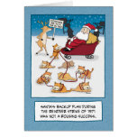 Rolig julkort: Sleighkatter
