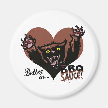 Rolig kattBBQ Magneter