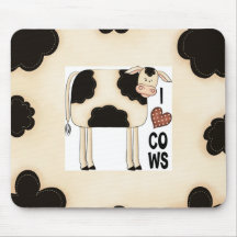 Rolig ko Mousepad för westernt land Musmatta