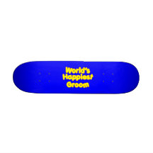 Rolig mest lycklig brudgum för bröllop & för lyckl skate board decks