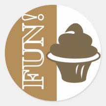 Rolig muffin runda klistermärken