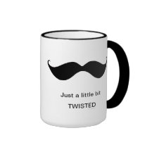 Rolig mustasch - precis bet A lite vridet Kaffe Mugg