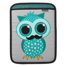 rolig mustaschowl iPad sleeve