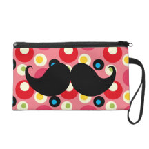 Rolig Retro mustasch på färgrik bakgrund för 70-ta