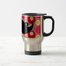 Rolig Retro mustasch på färgrik bakgrund för 70-ta Kaffe Mugg
