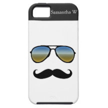 Rolig Retro solglasögon med moustachen iPhone 5 Fodraler