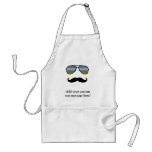 Rolig Retro solglasögon med moustachen Förkläden