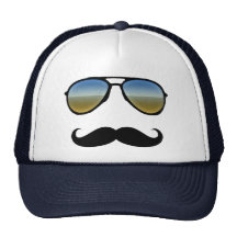 Rolig Retro solglasögon med moustachen Baseball Hat