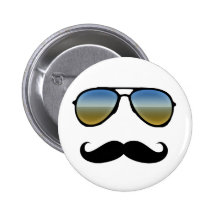 Rolig Retro solglasögon med moustachen Knapp Med Nål