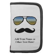 Rolig Retro solglasögon med moustachen Personlig Almanackor Av Folio