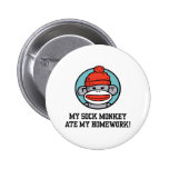 Rolig sock monkey knappar