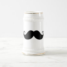 Rolig svart hipster för handlebarmustaschtrendig kaffe kopp