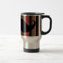 Rolig svart mustasch kaffe kopp