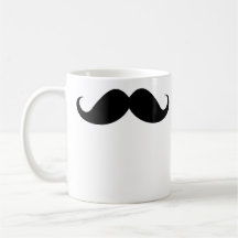 Rolig svart trendig för handlebarmustaschmoustache kaffe kopp