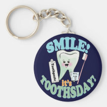 Rolig tandläkaretandhygienist nyckel ring