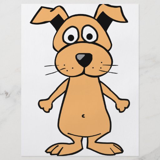 Rolig tecknad hund flygblad designs