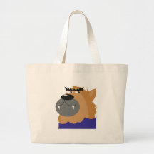 rolig tecknadwerewolfvarg tote bag
