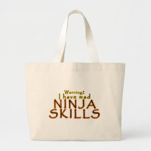Rolig tote bags för Ninja skämtkanfas