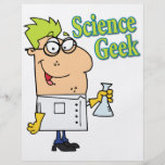 rolig vetenskapsgeektecknade figurer custom flyer