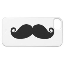 Rolig vintagesvartmustasch iPhone 5 skydd