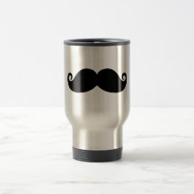 Rolig vintagesvartmustasch kaffe muggar