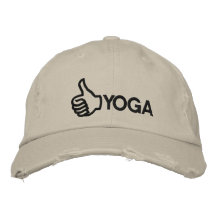Rolig Yoga broderat lock Broderade Kepsar