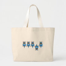 roliga fåglar tote bags