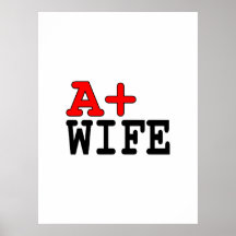 Roliga gåvor för fruar: A+ Fru Print
