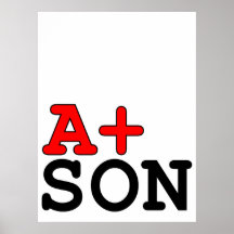 Roliga gåvor för Sons: A+ Son Affisch