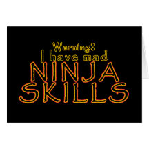 Roliga kort för Ninja skämthälsning