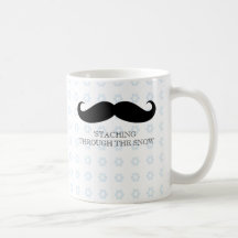 Roliga mustascher för julafton för hipstermustasch kaffe kopp