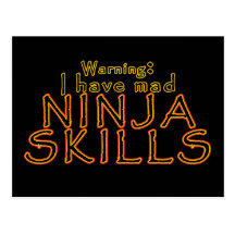 Roliga Ninja skämtvykort