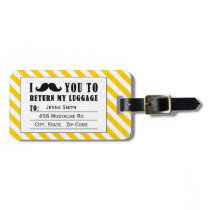 ROLIGA RANDAR FÖR GULT FÖR MUSTASCHBAGAGEMÄRKRE %P luggage tags