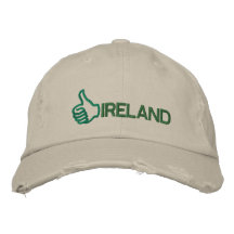 Roliga tum upp Irland broderade hatten