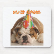 Roligt bulldoggGåva-Party djur sova bulldogg Musmattor