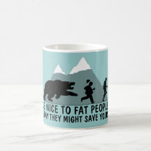 Roligt fett skämt kaffe kopp