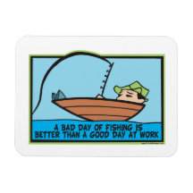 Roligt fiske rektangel magnet