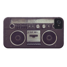 Roligt iPhone4S fodral för Retro Boombox kassettsp iPhone 4 Hud