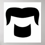 Roligt mustaschskägg affisch