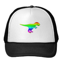 Roligt naturligt för T-Rex regnbåge Baseball Hat