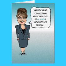 Roligt Sarah Palin födelsedagkort kort
